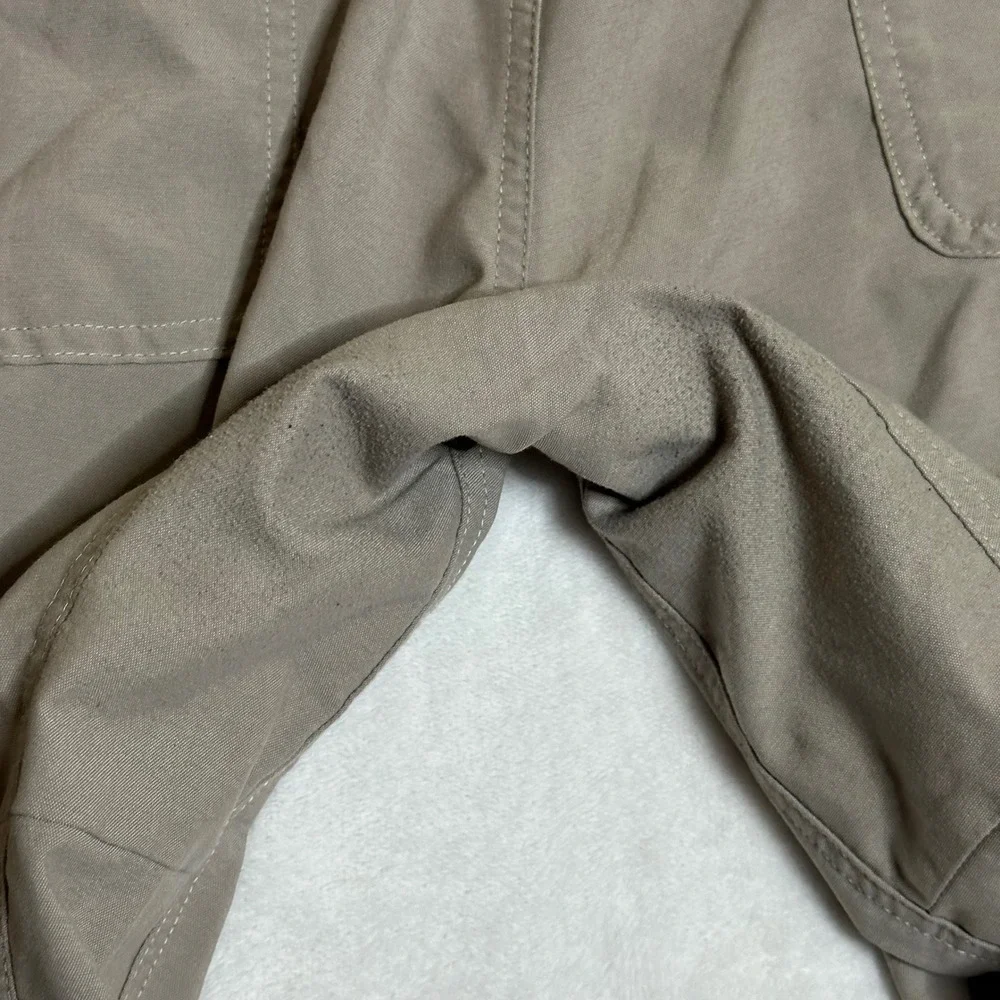 Columbia Women's Large Tan Cargo Capri Pants Roll-Up Straight Leg Hiking Travel - Picture 8 of 12